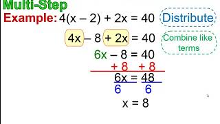 Lesson 11 Solving Multi Step Equations Part 1