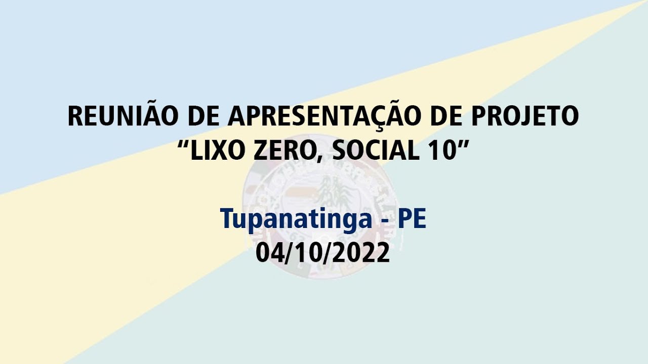 Município de Tupanatinga-PE recebe apresentação do Projeto "Lixo Zero, Social 10"