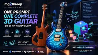 One Prompt, One 3D Guitar - 100% TypeScript, No GLB | img2threejs