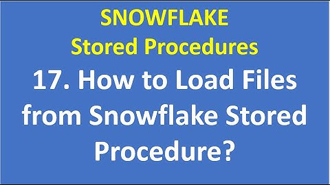 17. How to Load Files from Snowflake Stored Procedure using Copy Command?| Snowflake| VCKLY Telch