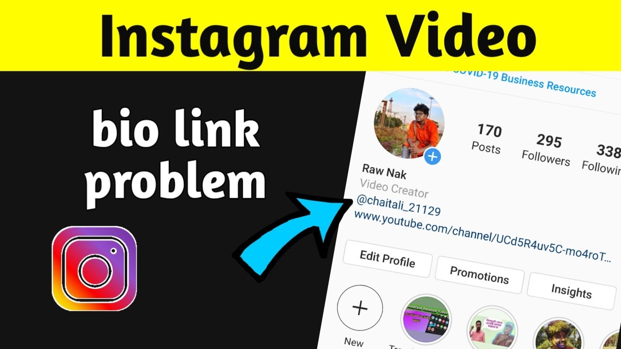 Instagram Bio Link Click Problem 2020