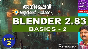 Blender beginner tutorial 2.83  part-2- malayalam animation