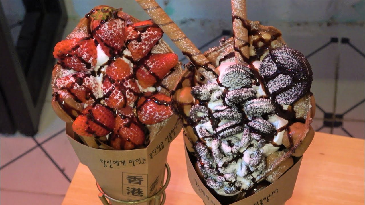 버블 와플 달콤하고 부드러운 홍콩 에그 와플 ┃Hong Kong style waffle┃Korean street food