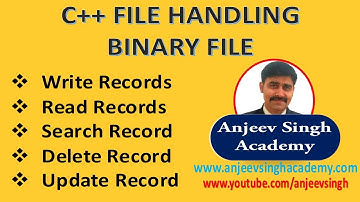 C++ File Handling Part - 4 | Binary File | File Pointer | Read | Write | Search | Update | Delete