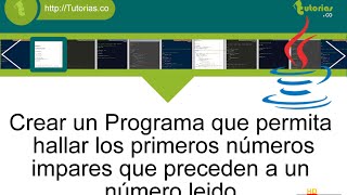 ciclo for – java (números impares precedentes)
