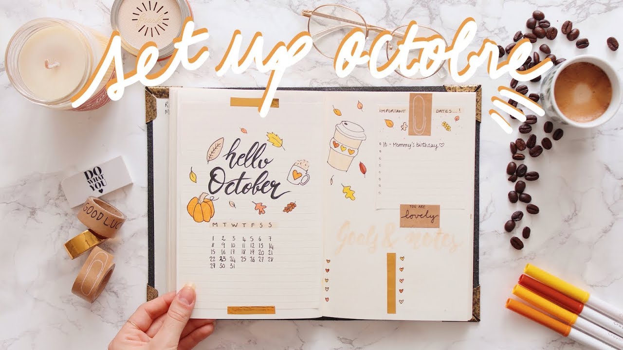 MON BULLET JOURNAL D'OCTOBRE ! 🍁🍂♥️ - YouTube
