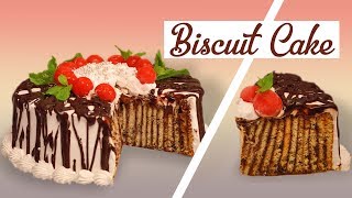 No Bake Chocolate Biscuit Cake Chocolate Biscuit Cake Without Oven Biscuit Cake Recipe In Hindi