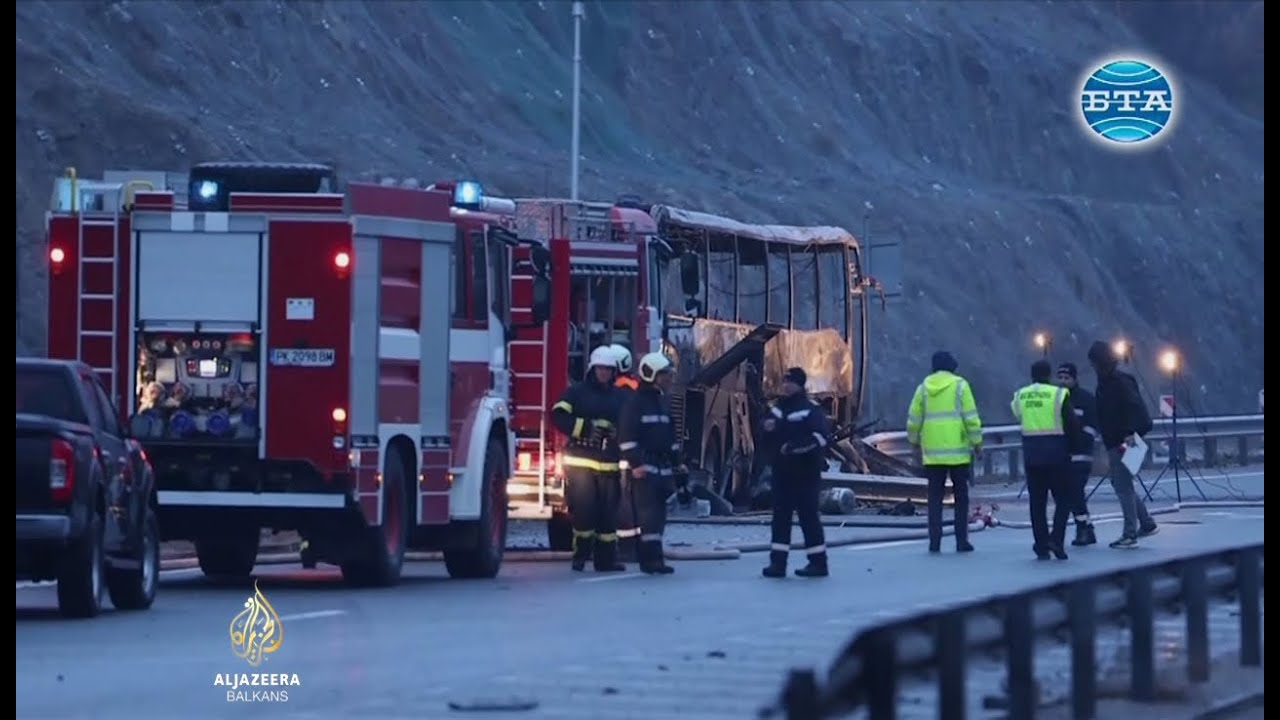 مقتل 45 شخصاً على الأقل في حادث حافلة في مقدونيا في بلغاريا