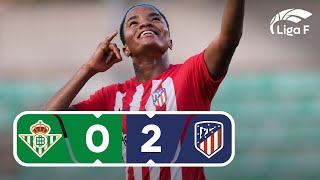 Resumen del Real Betis Féminas vs Atlético de Madrid | Jornada 11 | Liga F