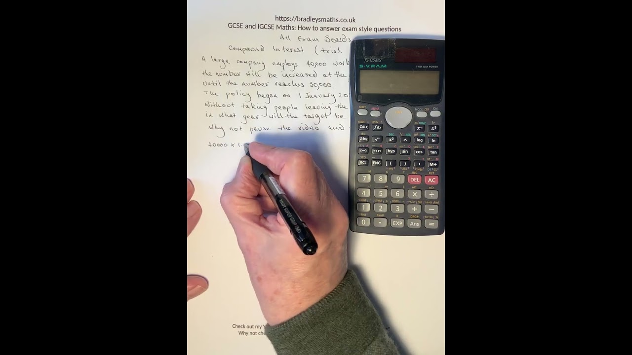 Compound Interest using trial and improvement | Efficient use of a calculator | GCSE IGCSE Maths