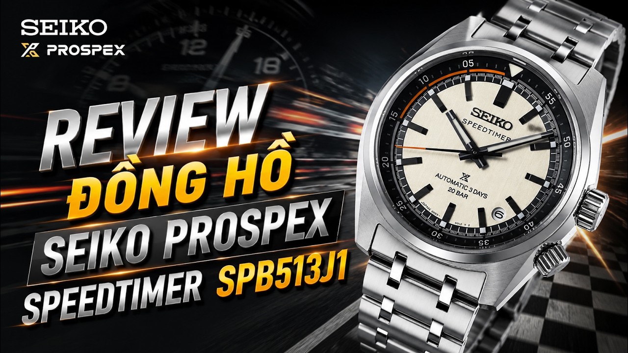 Review Đồng Hồ Seiko Prospex Speedtimer SPB513J1: Thiết Kế Cảm Hứng Xe Đua, Vành Đếm Ngược Hiếm Gặp!