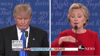 Presidential Debate Highlights | Race Relations, Police-Involved Shootings(Hillary Clinton and Donald Trump discuss the criminal justice system. SUBSCRIBE to ABC NEWS: https://www.youtube.com/ABCNews/ Watch More on ..., 2016-09-27T02:55:38.000Z)