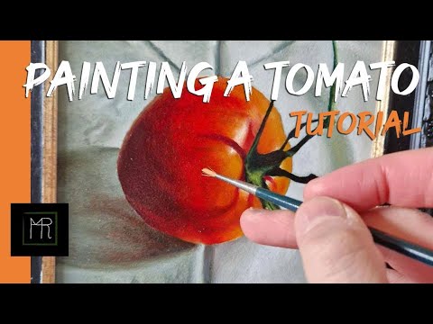 how to oilpaint a tomato tutorial