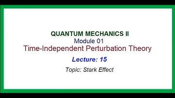 Stark effect || Time Independent Perturbation Theory || Degenerate system