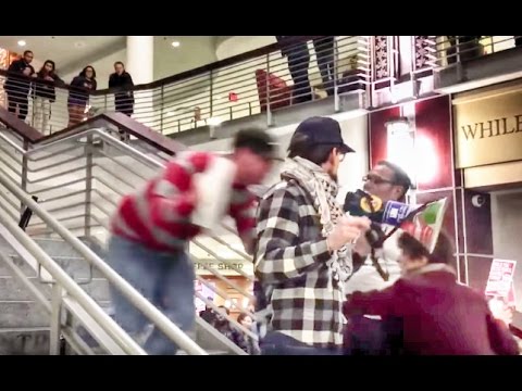 Anti-Trump protester tackled while delivering speech in the Ohio Union