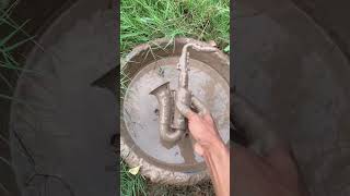 Cleaning a plastic toy saxophone ASMR Sastisfying Mud