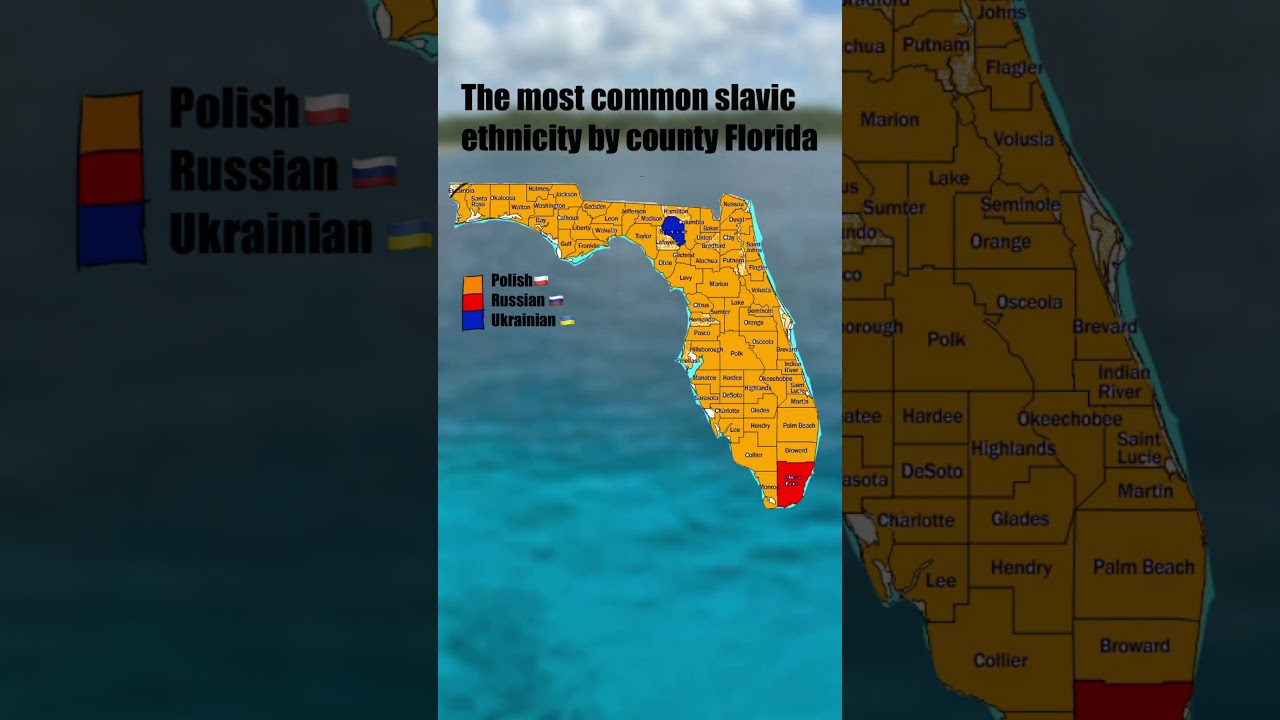 The most common Slavic ethnicity in Florida by area