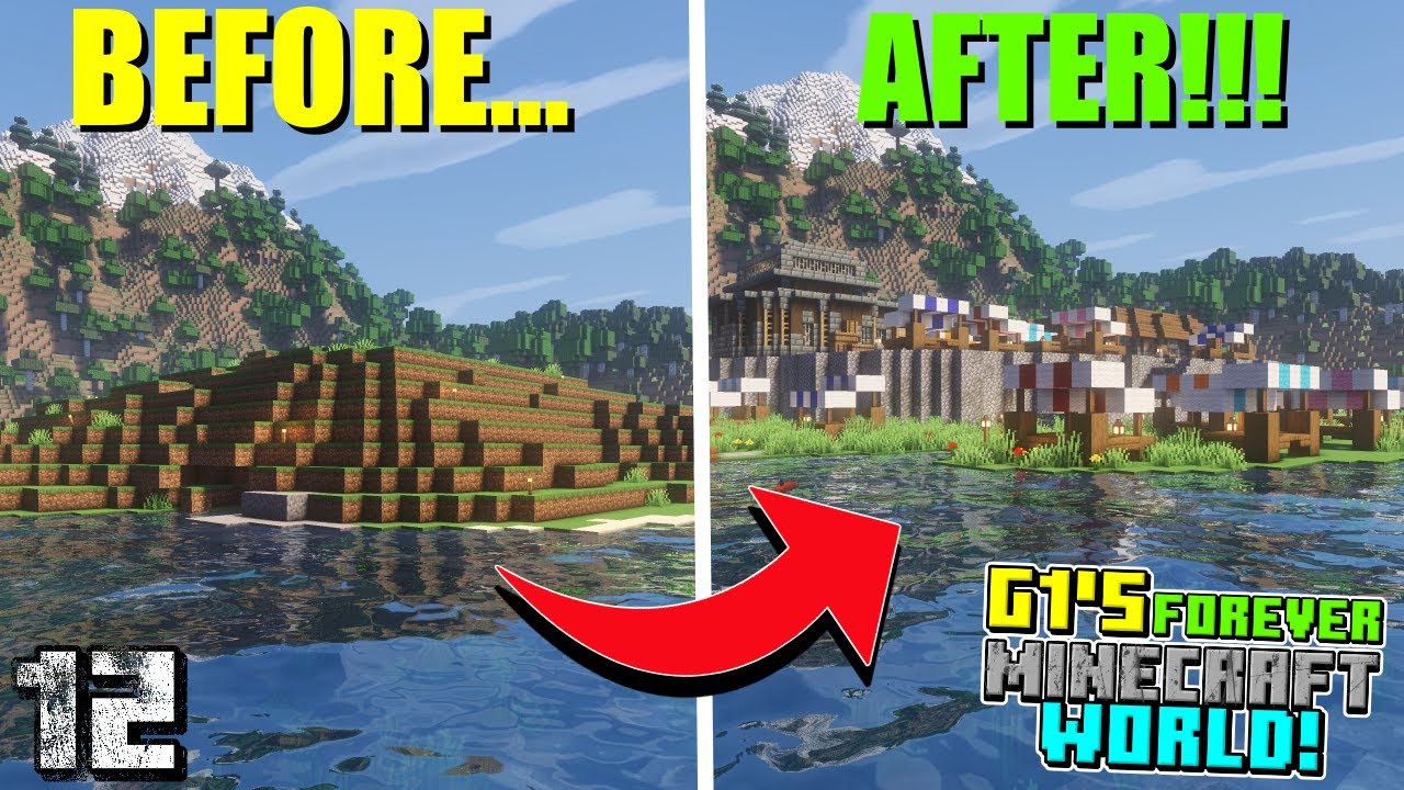 I TRANSFORMED A Small Island In My FOREVER MINECRAFT WORLD! (G1's ...
