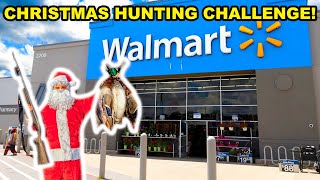 WALMART Christmas Tree BLIND Hunting CHALLENGE!!! (Catch Clean Cook)