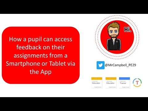 How a pupil can access feedback on their assignments from a Smartphone or Tablet via the App