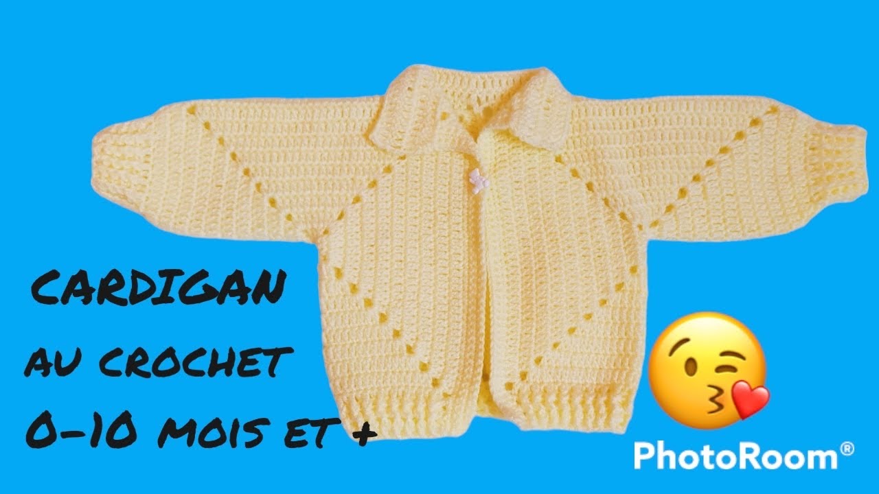 Cardigan Bébé Pissenlit - Hello World Brodé - 4 Couleurs - Neuf Avec étiquettes