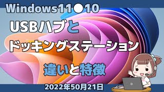 Windows11●10●USBハブとドッキングステーションの違いと特徴