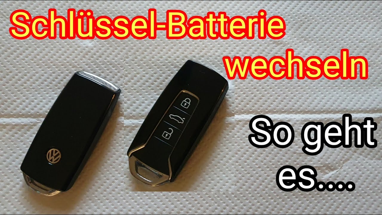 Schlüssel-Batterie wechseln: VW Touareg - Volkswagen - YouTube