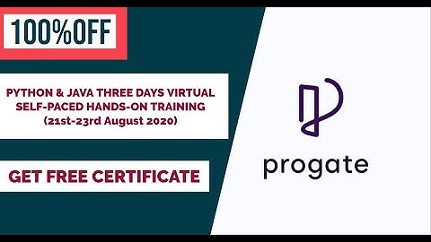 Progate Python & Java Virtual Training |  Free Virtual Training Program Certificate | Study Magma