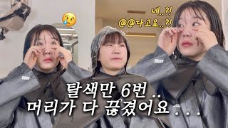 탈색 6번하고 머리 다 끊겨서 미용실 가면 생기는 일 ..