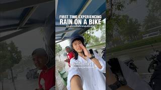Grab bike ride in the rain #learnthai #singapore #traveling