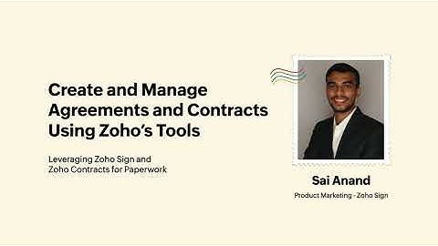 Create and Manage Agreements and Contracts Using Zoho’s Tools