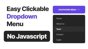 How to Make Clickable Dropdown menu with HTML & CSS | No JavaScript