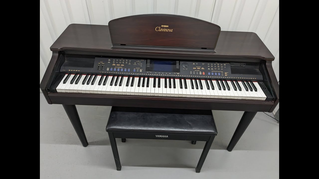 Yamaha Clavinova CVP-105 digital piano arranger and stool in dark rosewood  finish stock number 24022