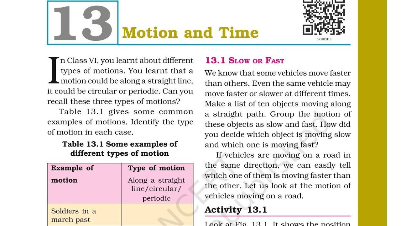 Class 7 l Science l chapter 9 l Motion and time l ncert l Education ...
