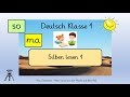 Deutsch Klasse 1: Silben lesen 1, Leseanfänger (Homeschooling Grundschule)