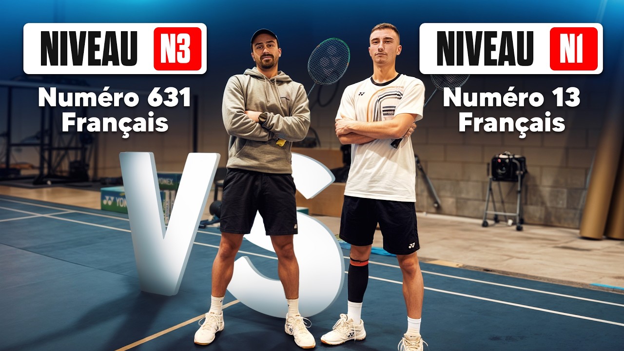 Mon niveau de 632 Français VS le numéro 13 au Badminton ! (vraie différence ?)