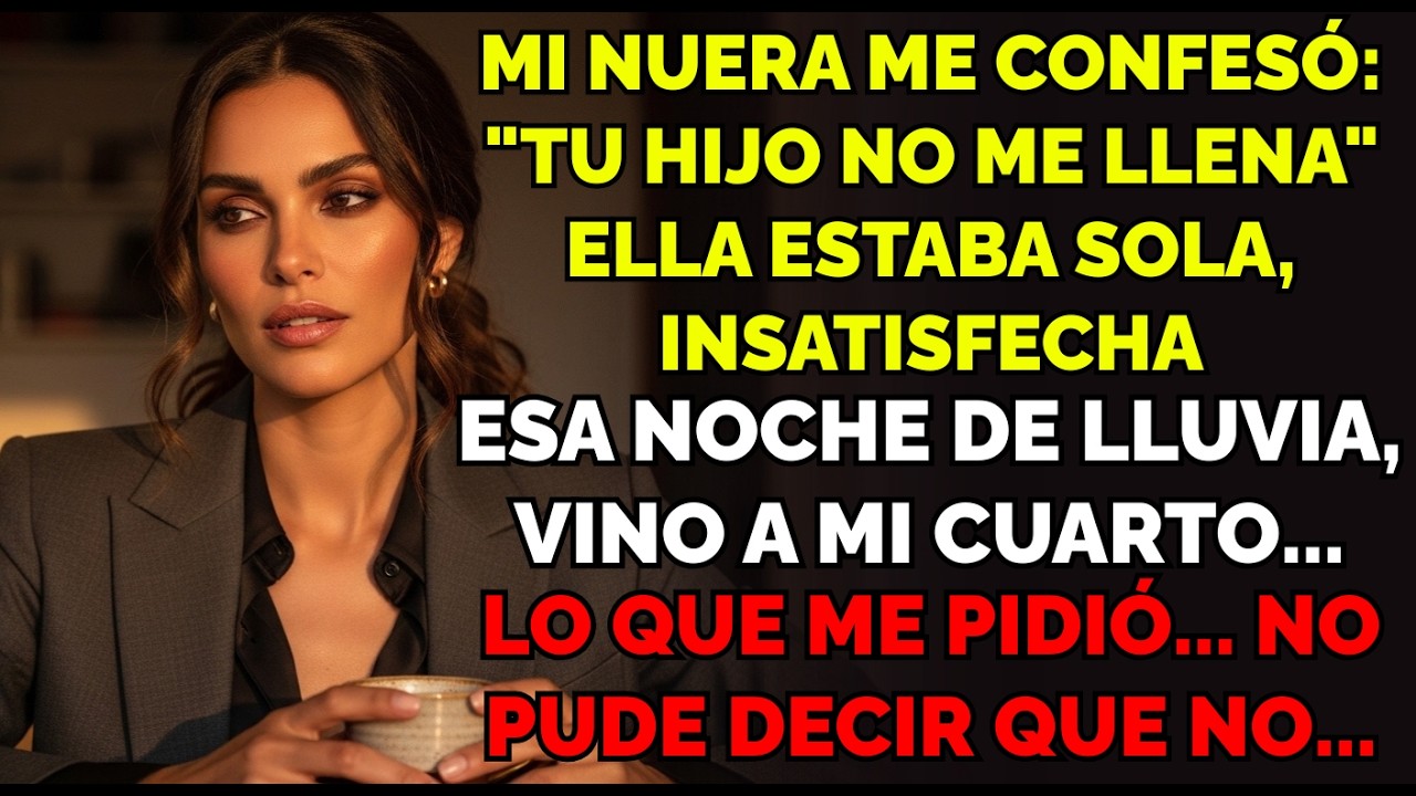 Mi nuera me confesó: 'Tu hijo no me llena.' Esa noche, ella vino a mi cuarto...