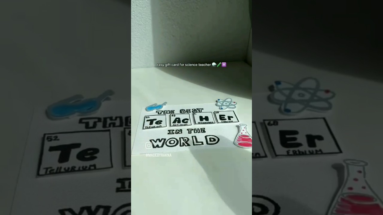 Teachers day card for science teacher 🌡️🧪🔭