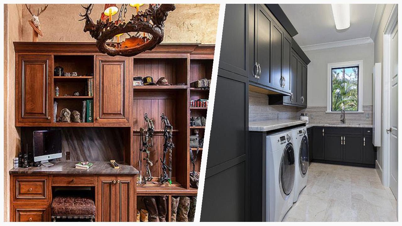 Chic Laundry Room Ideas with Black and Brown Cabinets | Designer CheatSheet