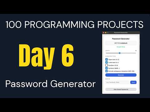Password Generator in Python (Tkinter Tutorial) — Day 6/100