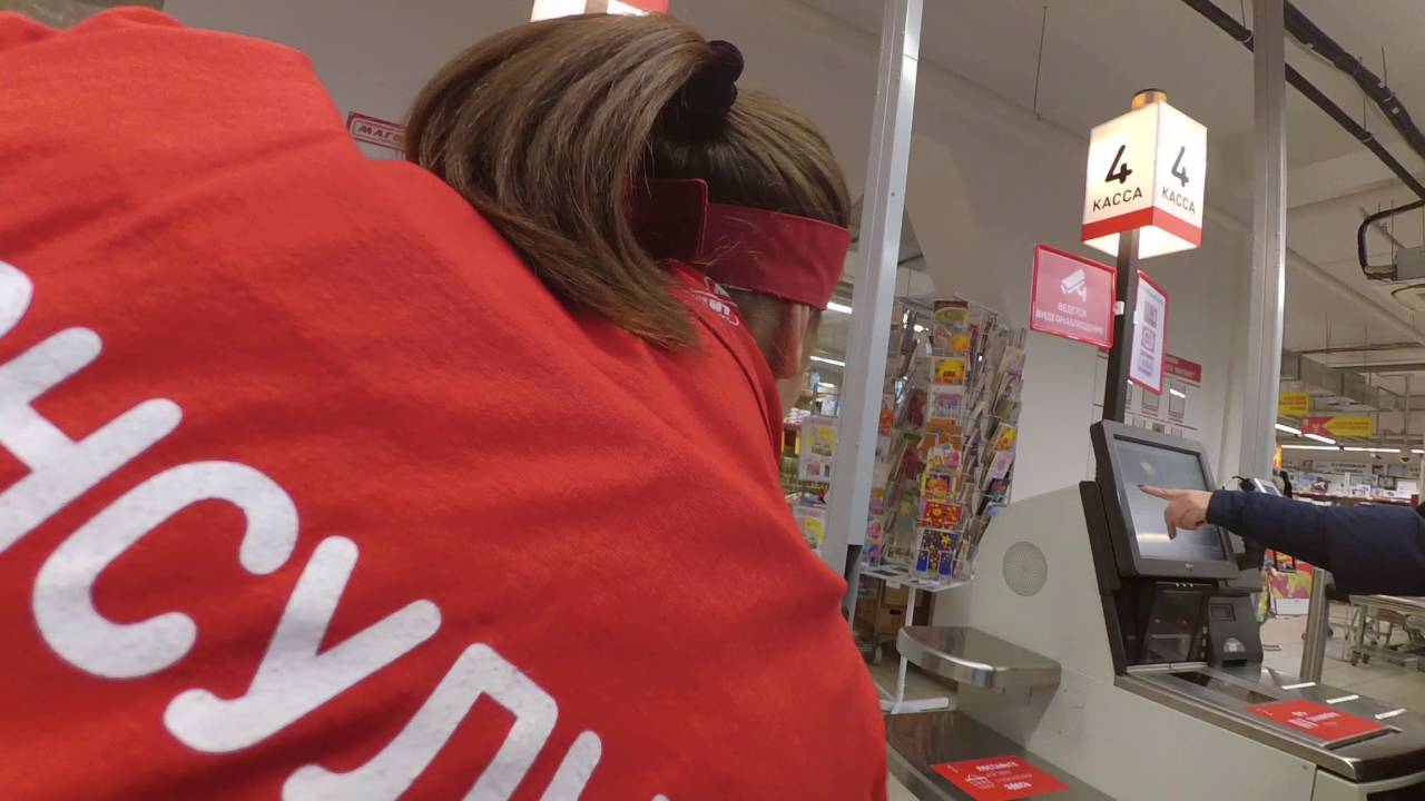 Магазин Магнит касса самообслуживания - YouTube