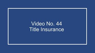 ProfDale Property Video 44 - Title Insurance by ProfDale's Property Videos 1,232 views 4 years ago 21 minutes