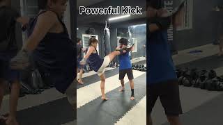 Powerful kick 💥🔥⚡👊🥊💪 #muaythai #mma #boxing #fighter #shorts #viralshorts