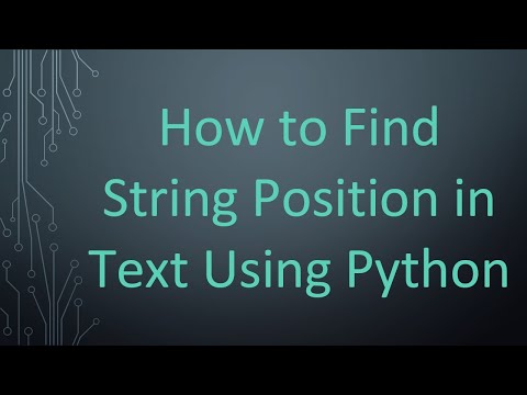 How to Find String Position in Text Using Python