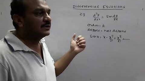 Differential Equations- order , degree , linear , non linear and solution of a differential equation