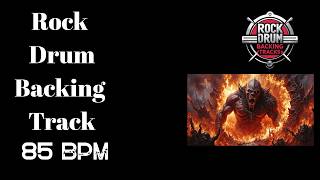 85 BPM Slow Heavy Rock Drum Track | Raw Power Groove for Practice and Jamming