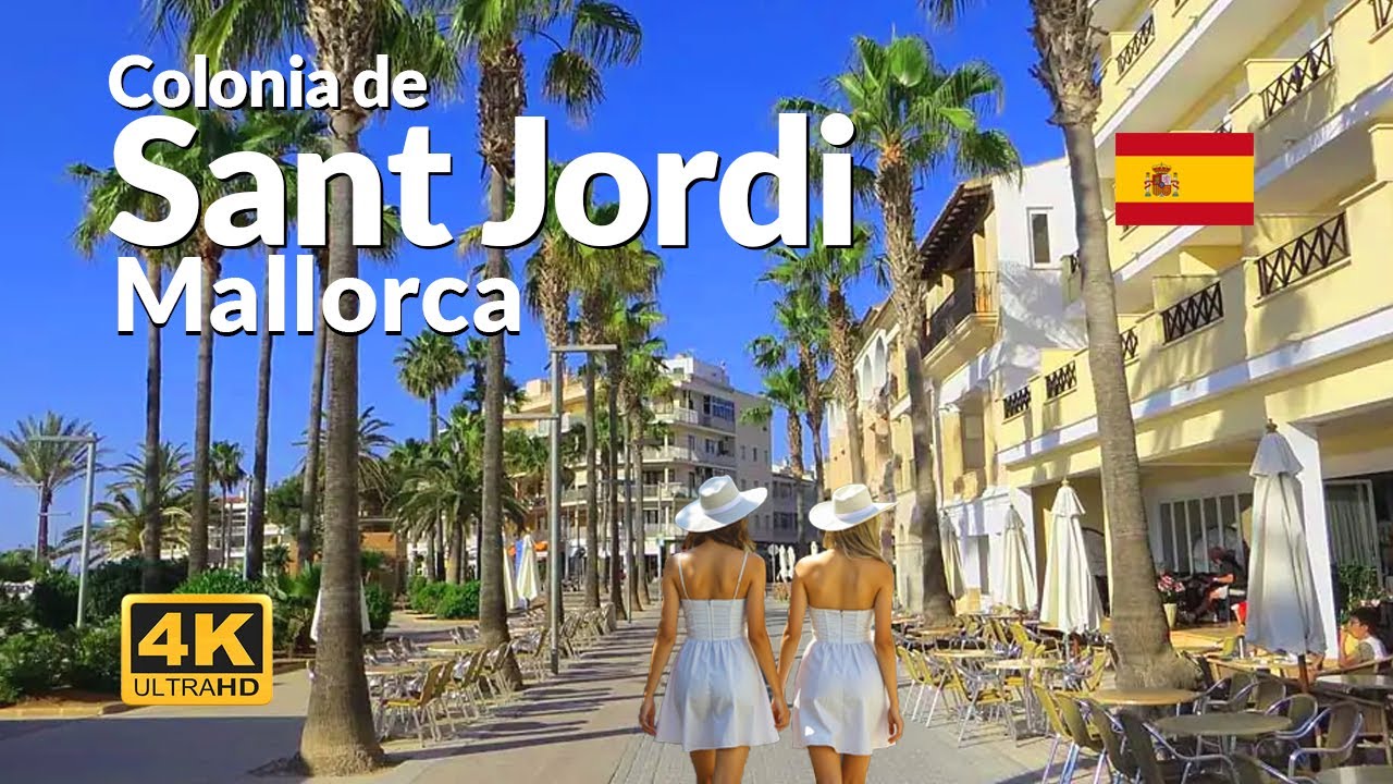 Colonia de Sant Jordi Spain | 4K Walking Tour Through Mallorca Town Streets