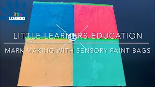 Mark Making Pre Writing for Toddlers & Pre-schoolers Part 6 of 7 How to Make Paint Sensory Bags