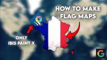 How to make flag maps on mobile | Tutorial | Ibis paint x