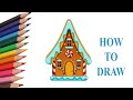 How to draw a beautiful Christmas house, #YouTubeKids